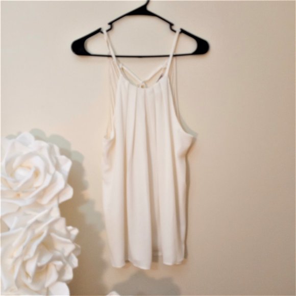 FOREVER 21 WHITE CAMI TOP - Picture 1 of 5